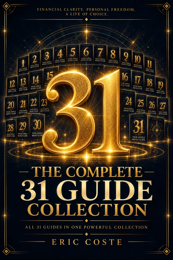 The Complete 31 Guide Collection by Eric Coste, cover showing all 31 Your Simple Money Guide books